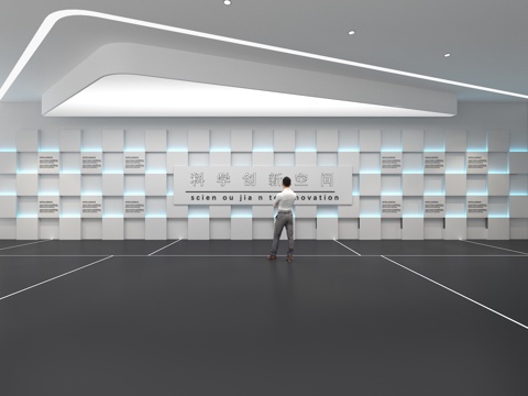  文化墙 企业文化墙 展示墙  展厅 校园文化 走廊  教室su模型 