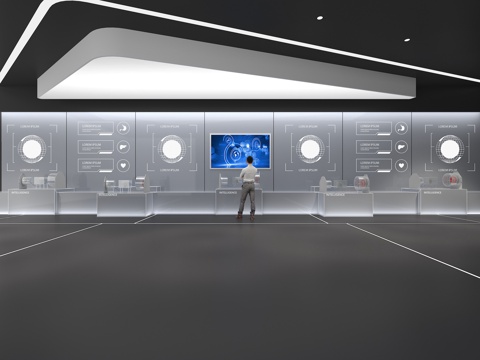  文化墙 企业文化墙 展示墙  展厅 校园文化 走廊  教室su模型 