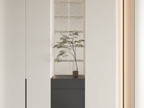  现代鞋柜3d模型 