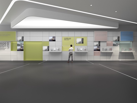  文化墙 企业文化墙 展示墙  展厅 校园文化 走廊  教室su模型 