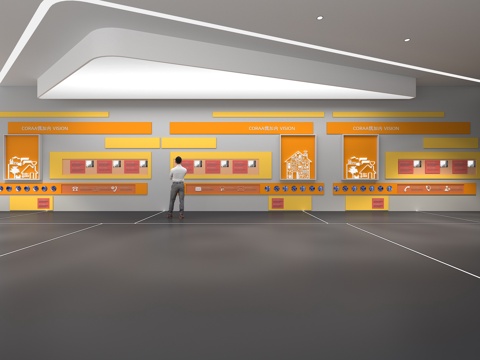  文化墙 企业文化墙 展示墙  展厅 校园文化 走廊  教室su模型 
