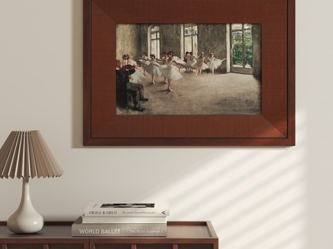  法式中古风挂画su模型 