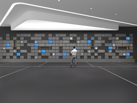 文化墙 企业文化墙 展示墙  展厅 校园文化 走廊  教室su模型 