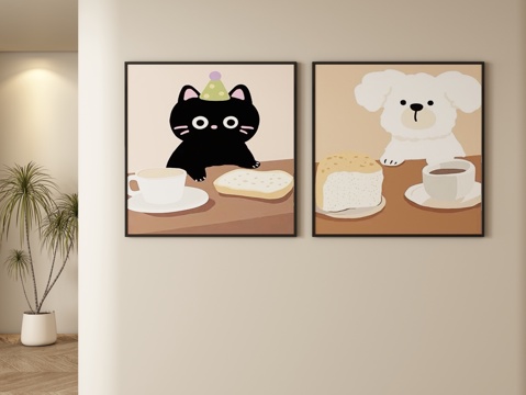  儿童装饰画挂画3d模型 