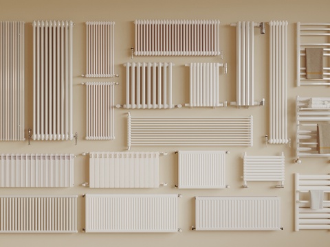  暖气片 取暖器 电热毛巾架3d模型 