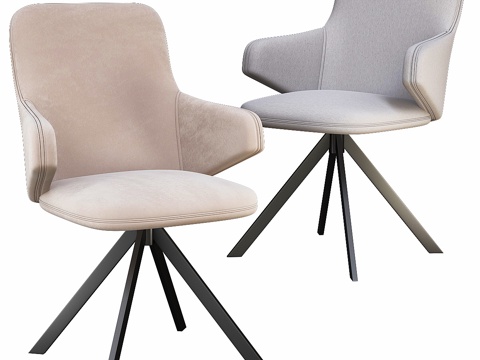  简约餐椅 简约单椅 简约休闲椅 简约书椅 布艺书椅 布艺休闲su模型 