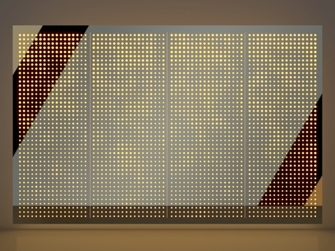  轻奢冲孔板透光板3d模型 