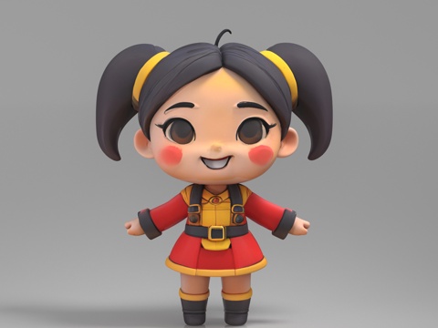  卡通人物 动漫角色 盲盒公仔 玩具3d模型 