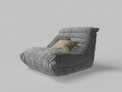  现代布艺懒人沙发3d模型 