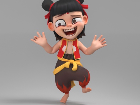  哪吒 卡通人物 动漫角色 盲盒公仔 玩具3d模型 