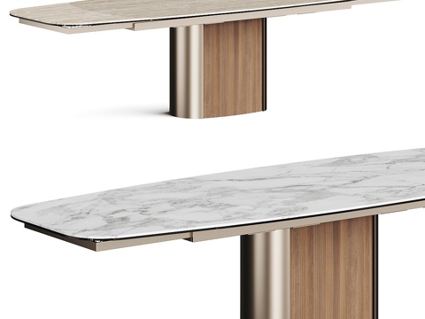  现代意式轻奢 Calligaris Yoroi 餐桌3d模型 