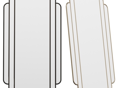  新中式轻奢装饰镜3d模型 