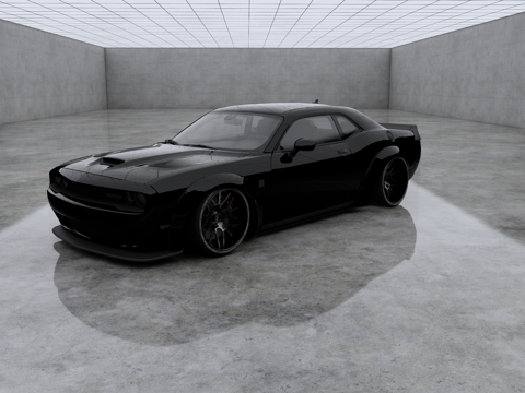  道奇 SRT Hellcat 跑车 美式肌肉车 地狱猫su模型 