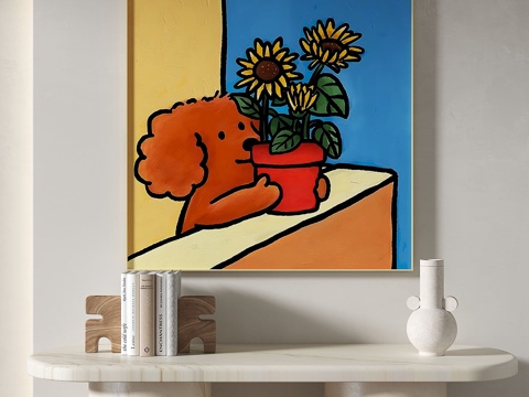  现代，简约，装饰画3d模型 