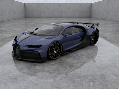  布加迪 Chiron Pur Sport 超跑 超豪华车su模型 