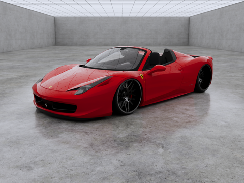  法拉利 458 Italia 超跑 超豪华车su模型 