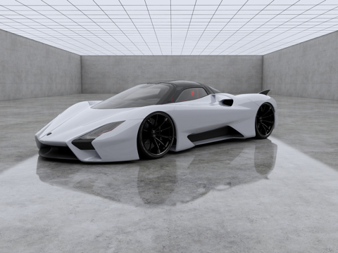  SSC Tuatara 大蜥蜴 超跑 超豪华车su模型 