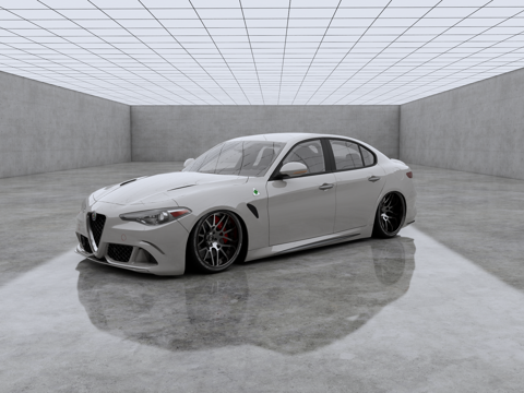  阿尔法罗密欧 Quadrifoglio 汽车 轿跑 街车su模型 