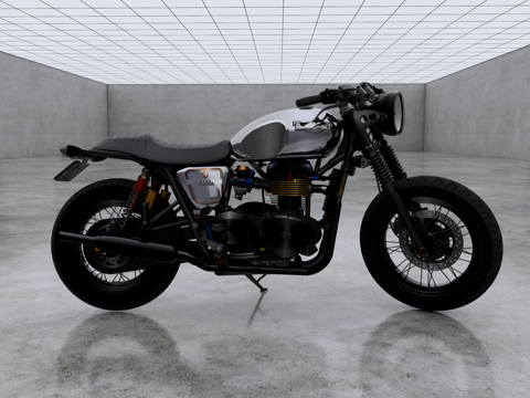  凯旋 Bonneville 摩托 复古摩托su模型 