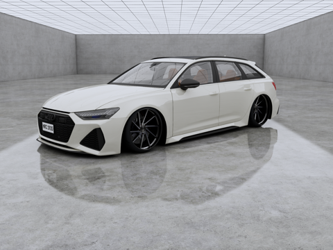  奥迪 RS6 轿跑 汽车 街车 家用车su模型 