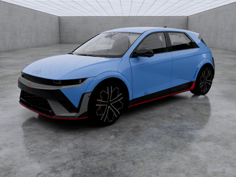  现代 IONIQ5 N 家用车 电动车 电车su模型 