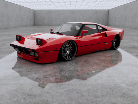  法拉利 288 GTO 复古车 老爷车 超跑 超豪华车su模型 