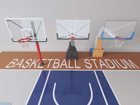  篮球架3d模型 