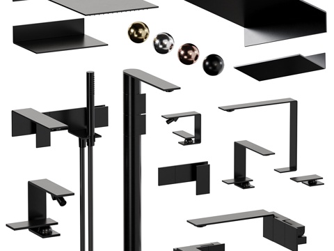  现代意式极简 Inox 水龙头3d模型 