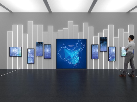  文化墙 企业文化墙 展示墙 教室 展厅 校园文化 走廊3d模型 