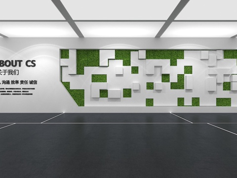  文化墙 企业文化墙 展示墙 教室 展厅 校园文化 走廊3d模型 