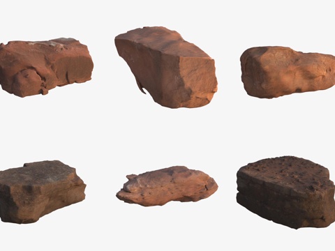  海边大石头巨石岩石3d模型 