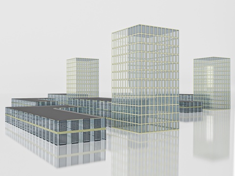  办公楼3d模型 