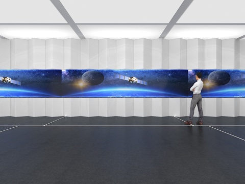  文化墙 企业文化墙 展示墙 教室 展厅 校园文化 走廊3d模型 