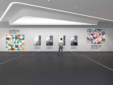  文化墙 企业文化墙 教育 主题墙 展厅 校园文化 走廊3d模型 