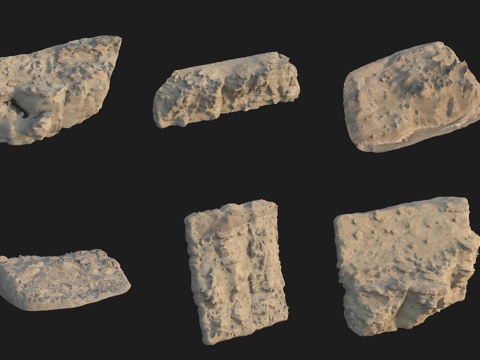  悬崖大石头岩石巨石3d模型 