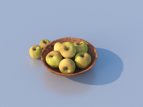  果盘 摆件 水果 苹果 食物3d模型 