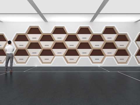  文化墙 企业文化墙 展示墙 教室 展厅 校园文化 走廊3d模型 