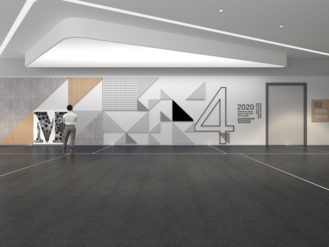  文化墙 校园文化墙 展示墙 主题墙 展厅 校园文化 走廊3d模型 