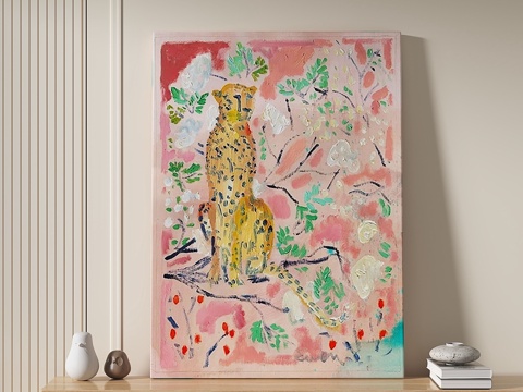  现代，复古，油画，装饰画3d模型 