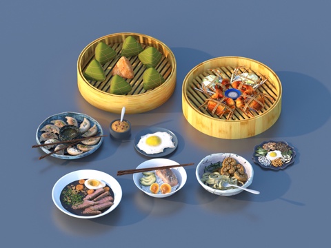  食物 西餐 美食3d模型 