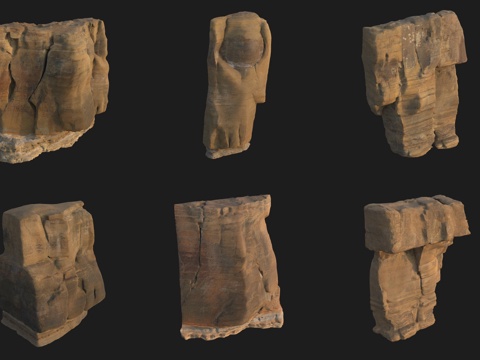  悬崖石头岩石巨石3d模型 