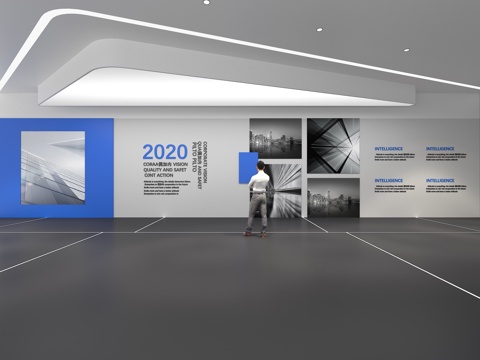  文化墙 企业文化墙 教室 主题墙 展厅 校园文化 走廊3d模型 