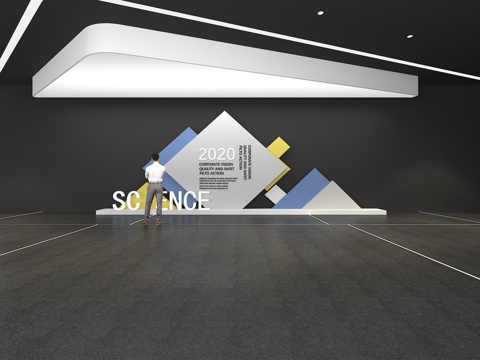  文化墙 企业文化墙 展示墙 主题墙 展厅 校园文化 走廊3d模型 