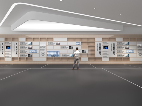  文化墙 企业文化墙 展示墙 主题墙 展厅 校园文化 走廊3d模型 