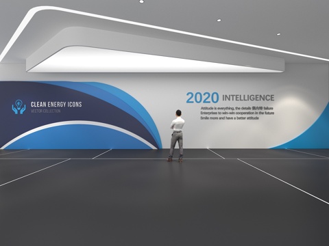  文化墙 企业文化墙 教育 主题墙 展厅 校园文化 走廊3d模型 