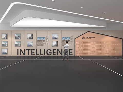  文化墙 企业文化墙 教育 主题墙 展厅 校园文化 走廊3d模型 