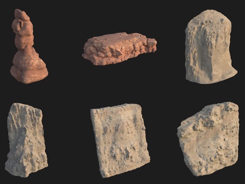  悬崖石头岩石巨石3d模型 