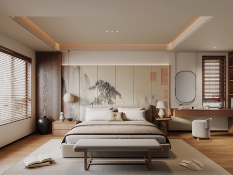  卧室su模型 