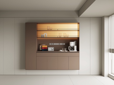  现代酒柜餐边柜3d模型 