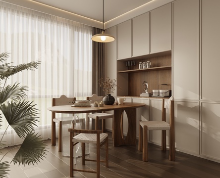  餐厅餐桌椅3d模型 